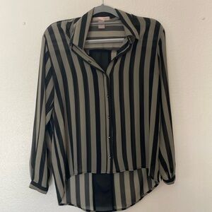 High Low Collard Button Down